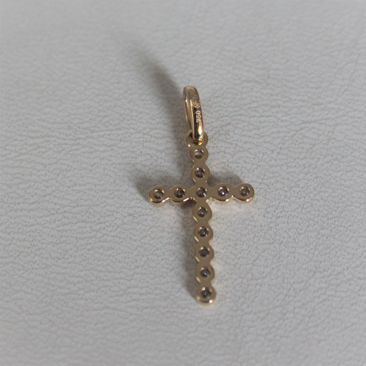 Pendentif Religieux Croix Or Jaune 750/18k Zirconium - L'Atelier des ...