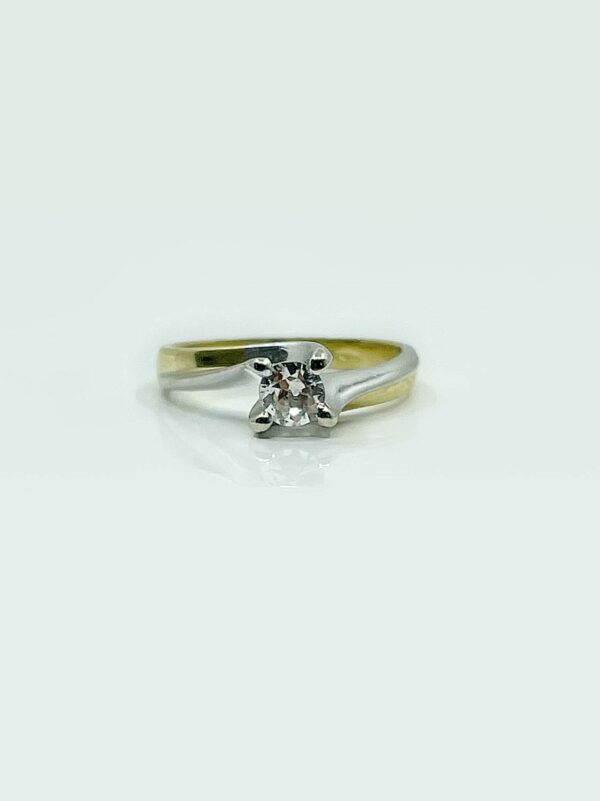 Bague or 18k 3.10grs diamants 0.25 carat no 50