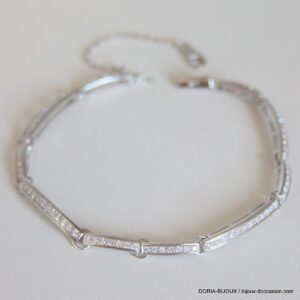 Bracelet Or Blanc 13,04 Grs Diamants 1,45 Carats