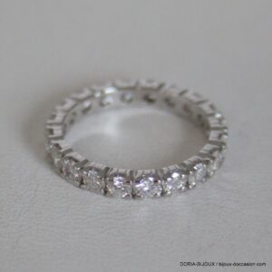 Bague Or 18k 750 Tour Complet Diamants - 2.6grs- 51