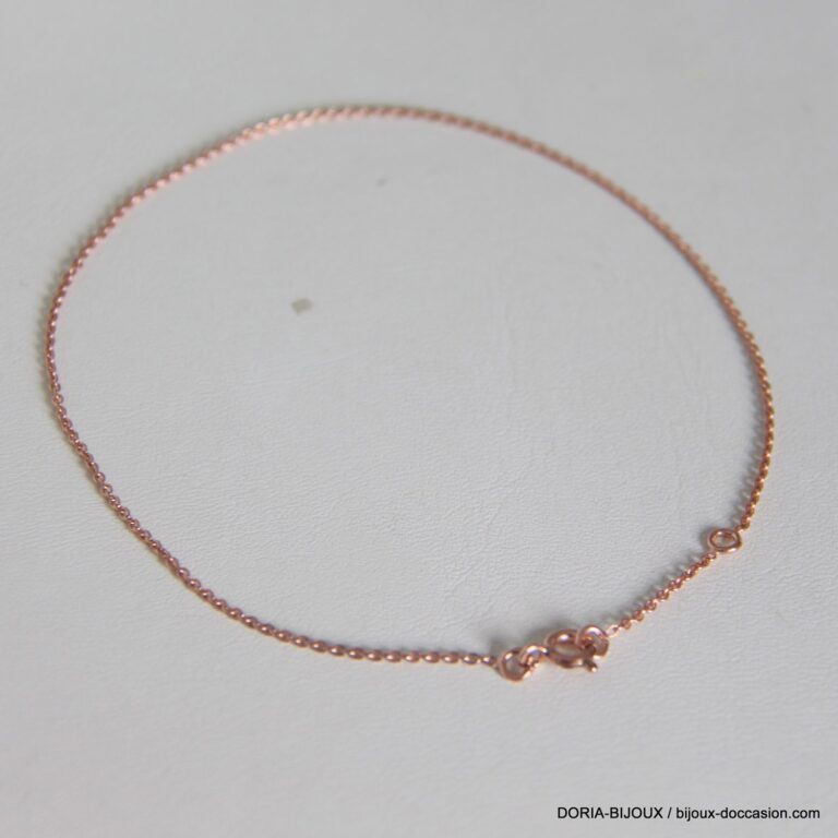 Chaine de cheville or rose 18k 750 - 1.70grs