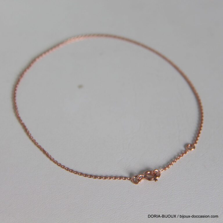 Chaine de cheville or rose 18k 750 - 1.70grs