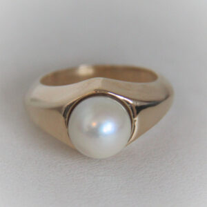 Bague Or 18k 750 Perles De Culture 10.3Grs- 52