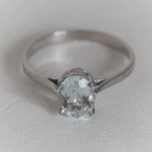 Bague Or Gris 18k 750 Quartz 2.1Grs -54