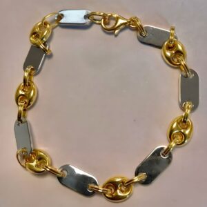 Bracelet or 18k bicolore - 10.55 grs