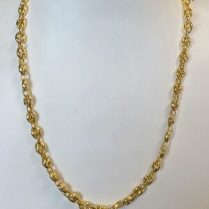 Collier or 18k 26.25grs maille grain de café 50cm 7