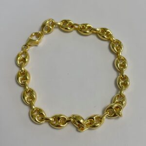 Bracelet or 18k 14.40 grs maille grain de café 21cm