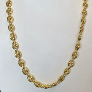 Collier or 18k 37.40 grs maille grain de café 55cm