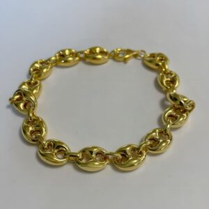 Bracelet or 18k 21 grs maille grain de café 21cm 12m