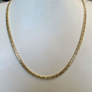 Collier or 18k 17.30 grs maille haricot longueur 45