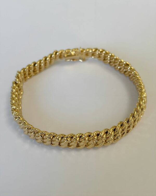 Bracelet or 18k 10.90grs maille américaine 18cm 8mm