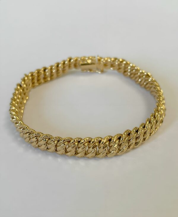 Bracelet or 18k 10.90grs maille américaine 18cm 8mm