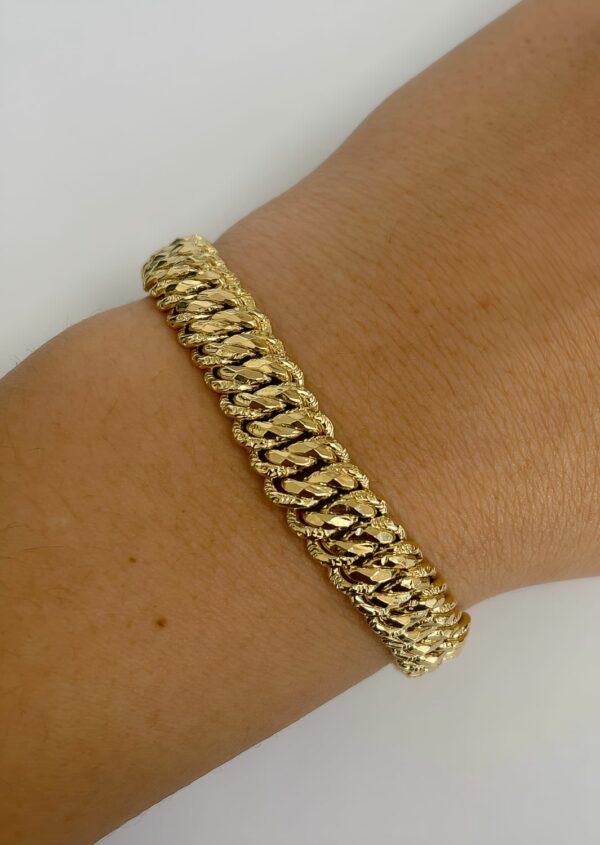 Bracelet or 18k 10.90grs maille américaine 18cm 8mm