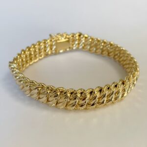 Bracelet or 18k 20.30grs maille américaine 19cm 12mm