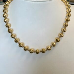 Collier or 18k 18.25 grs maille boulle 42 cm 7mm