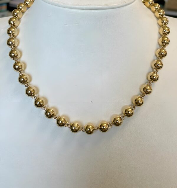 Collier or 18k 18.25 grs maille boulle 42 cm 7mm