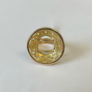 BAGUE OR JAUNE 18K 750 ENTOURAGE PIÈCE 20FRS- 6G