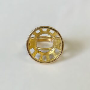 Bague or jaune 18k 750 Entourage Pièce 20frs-6.40g