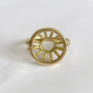 BAGUE OR JAUNE 18K 750 ENTOURAGE PESOS- 3.80G