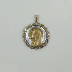 Médaille Vierge Or 18k 750 6.52 grs 30mm