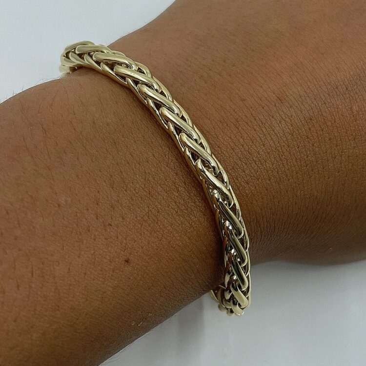 Bracelet or 18k 11.50grs maille palmier epaisseur 5m