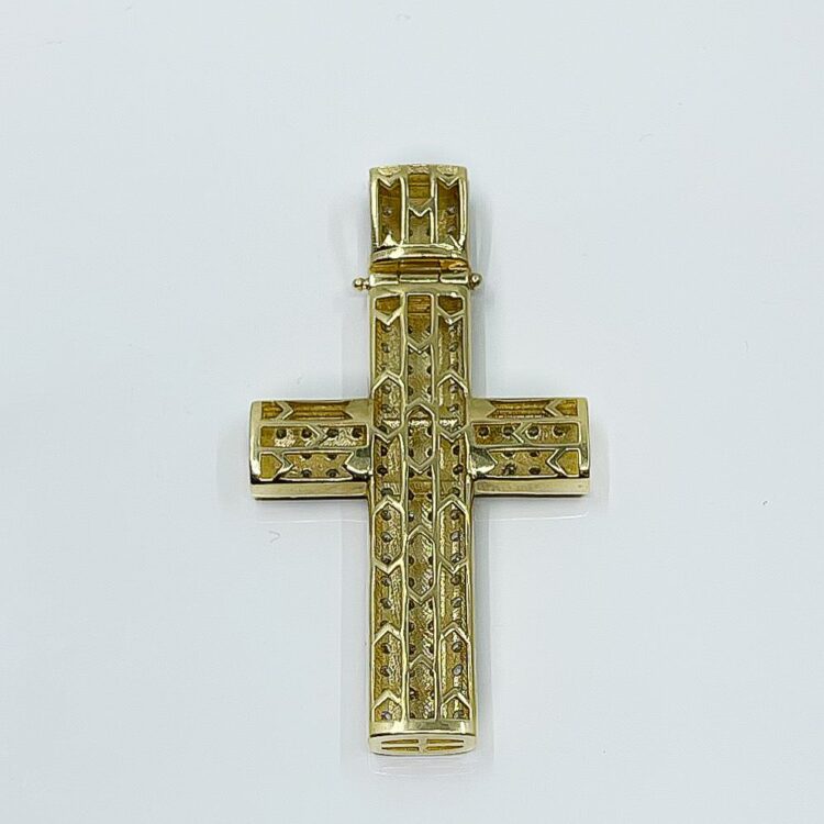 Croix or 18k 8.27grs oxyde de zirconuim