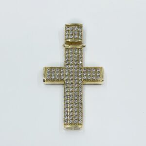 Croix or 18k 8.27grs oxyde de zirconuim