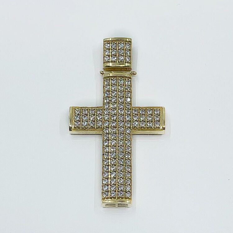 Croix or 18k 8.27grs oxyde de zirconuim