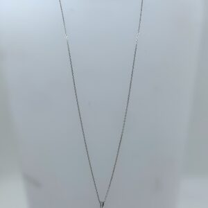 Collier or 9k 1.88grs aigue marine 50cm