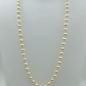 Collier de perles 18k 24.20grs 44cm perles 6.5mm