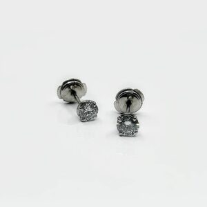 Boucles d'oreilles 2.10 grs diamants 1.00 carats