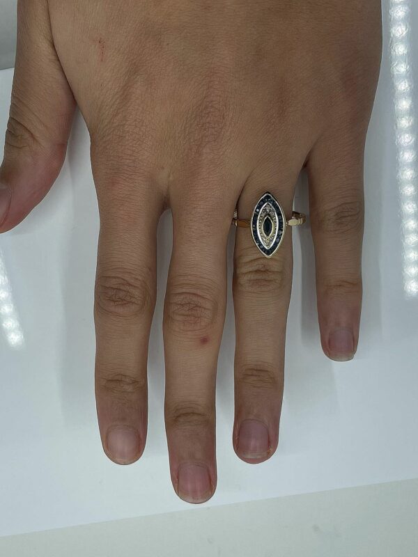 Bague or 18k 3.4grs Saphir 0.50 carat no 59