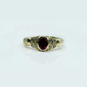 Bague or 18k 4.6grs rubis no 57