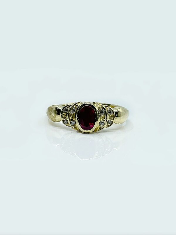 Bague or 18k 4.6grs rubis no 57