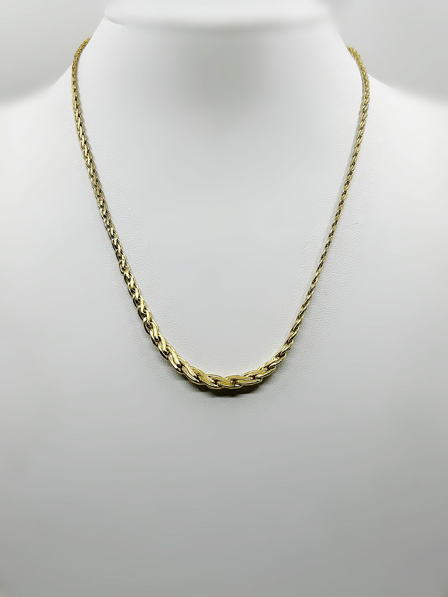 Collier or 18k 6.74grs maille palmier écrasée 40cm