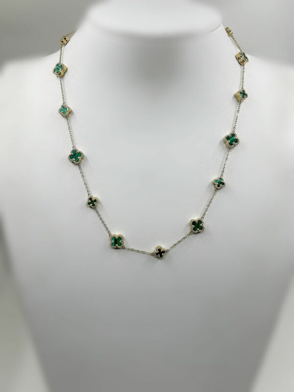 Collier or 18k 8.88grs nacre verte 45cm