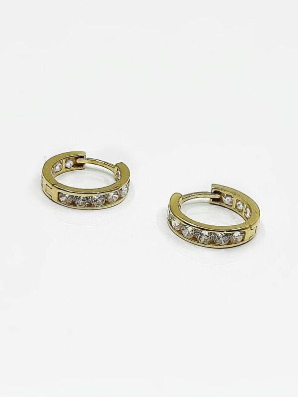 Boucles d'oreilles Oxyde de Zirconium or 18k 1.70grs