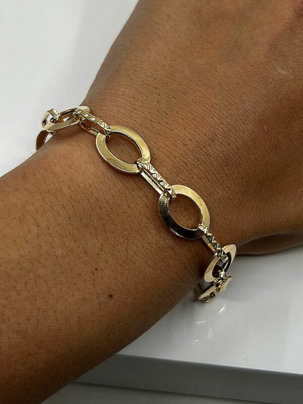 Bracelet Maille Fantaisie or 18k 4.29grs long 21.5cm