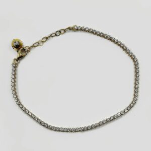 Bracelet Oxyde Zirconium orc18k 3.42grs long 19 cm