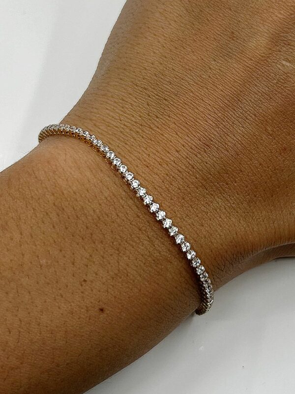 Bracelet Oxyde Zirconium or 18k 3.42grs long 19 cm