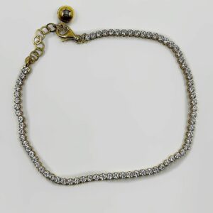 Bracelet Oxyde Zirconium or 18k 3.42grs long 19 cm