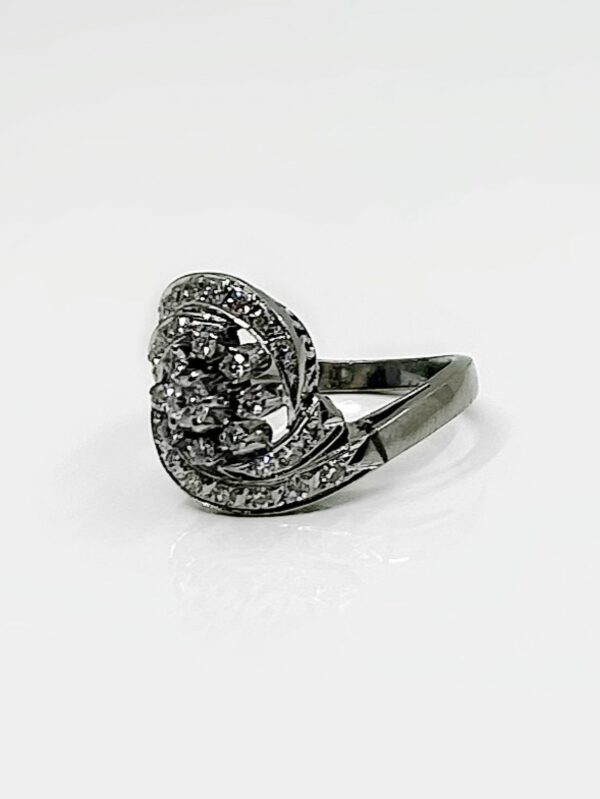 Bague or 18k 5.39grs diamants no 52