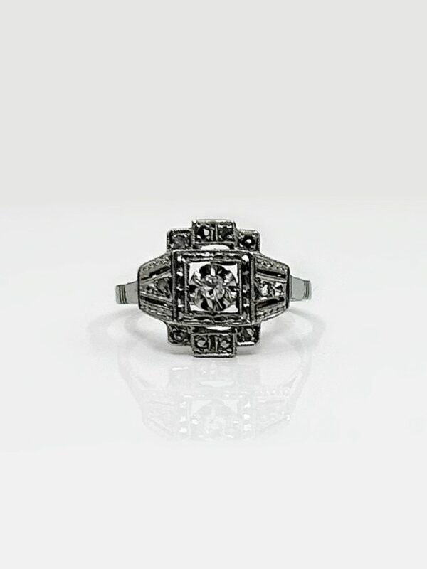 Bague or 18k 2.62grs diamants 0.22 carat no 54