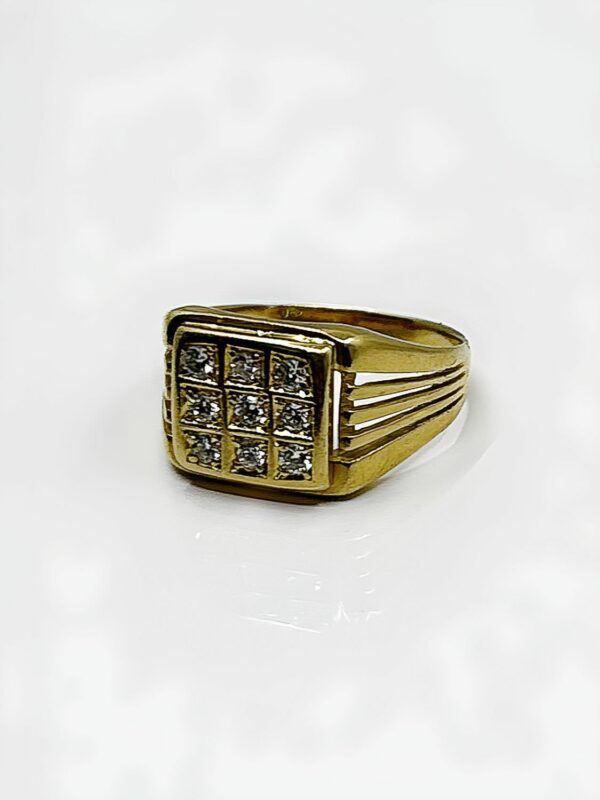 Bague or 18k 6.08grs diamants 0.18 carat no 57