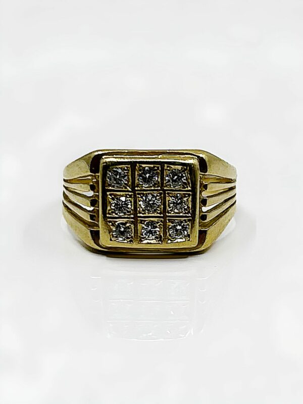 Bague or 18k 6.08grs diamants 0.18 carat no 57