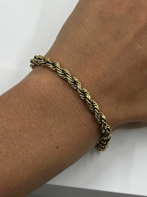 Bracelet or 18k Maille Corde 9grs