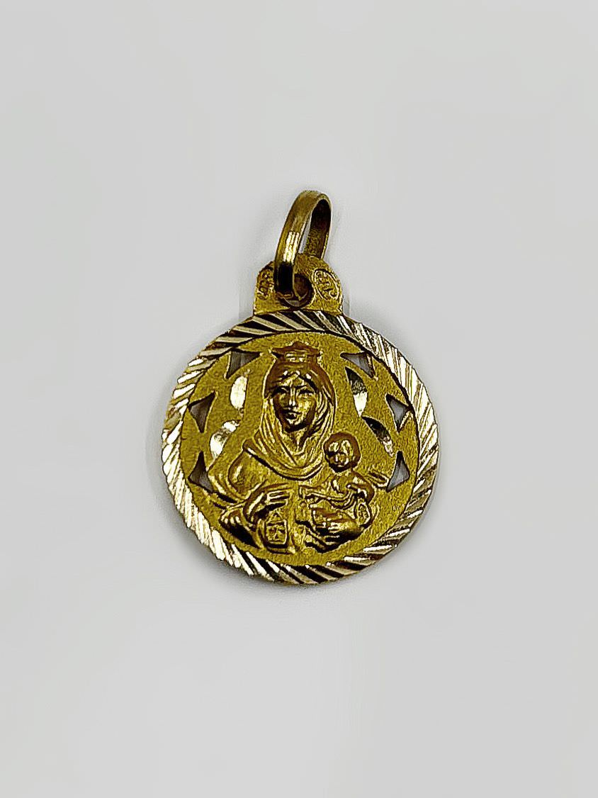 Pendentif Christ et Marie or 18k 1.57grs