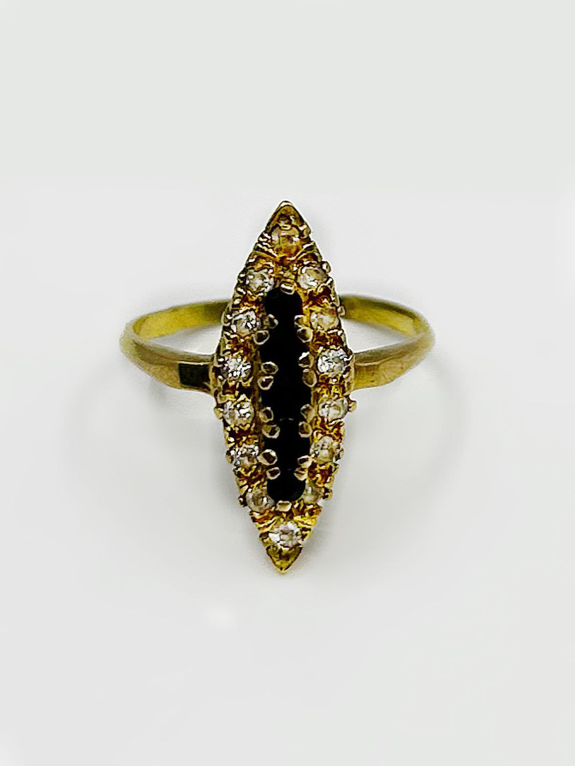 Bague or 18k 3.40grs saphir 0.20 crt - no 56