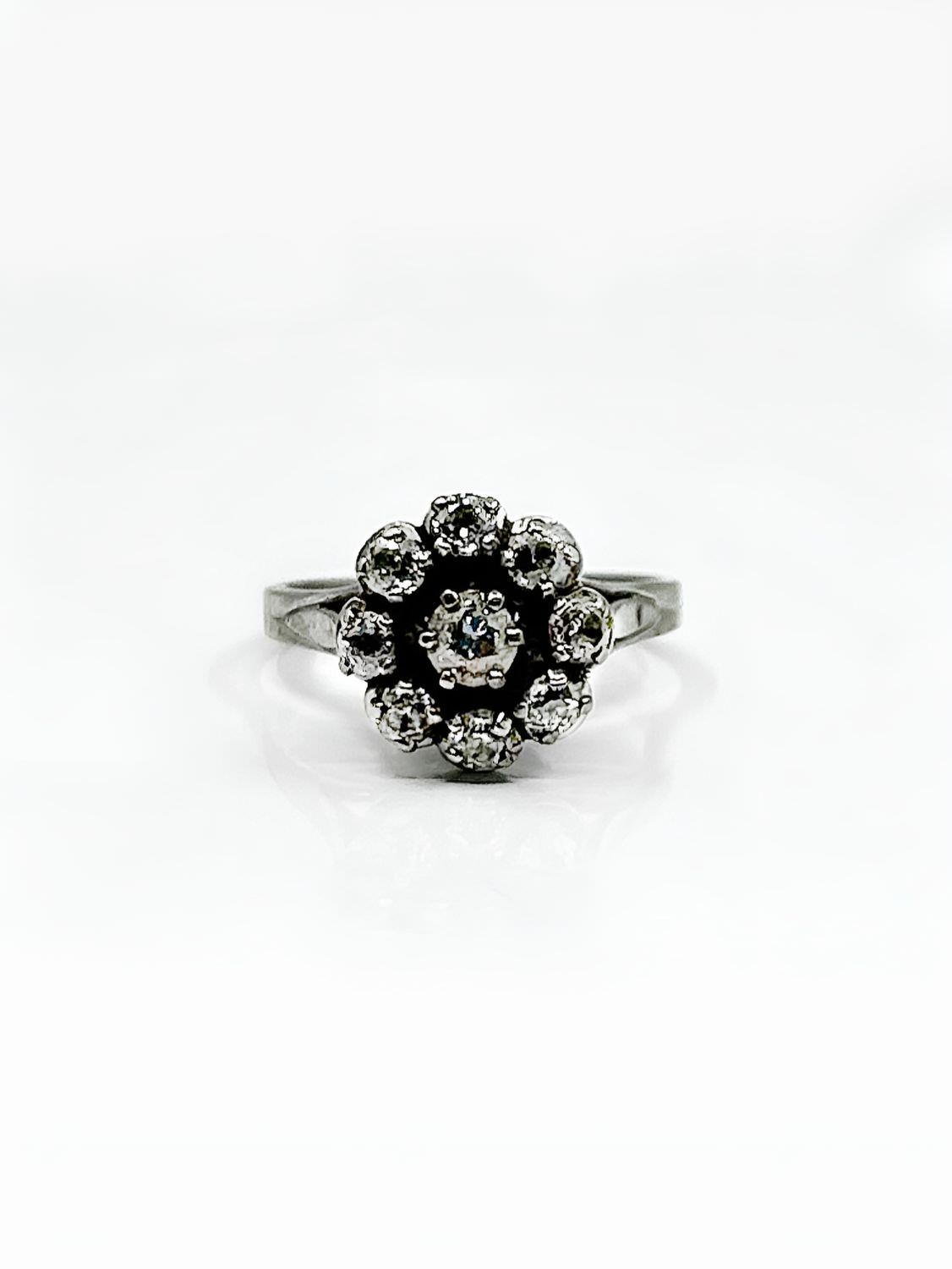 Bague or 18k 4.29grs diamants 1 carat no 52