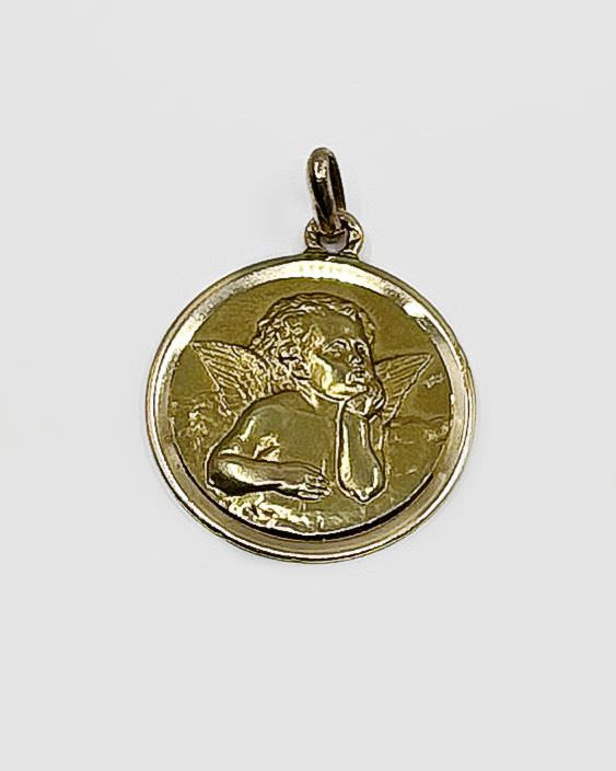 Médaille ange or 18k d’un poids de 5.85 grs